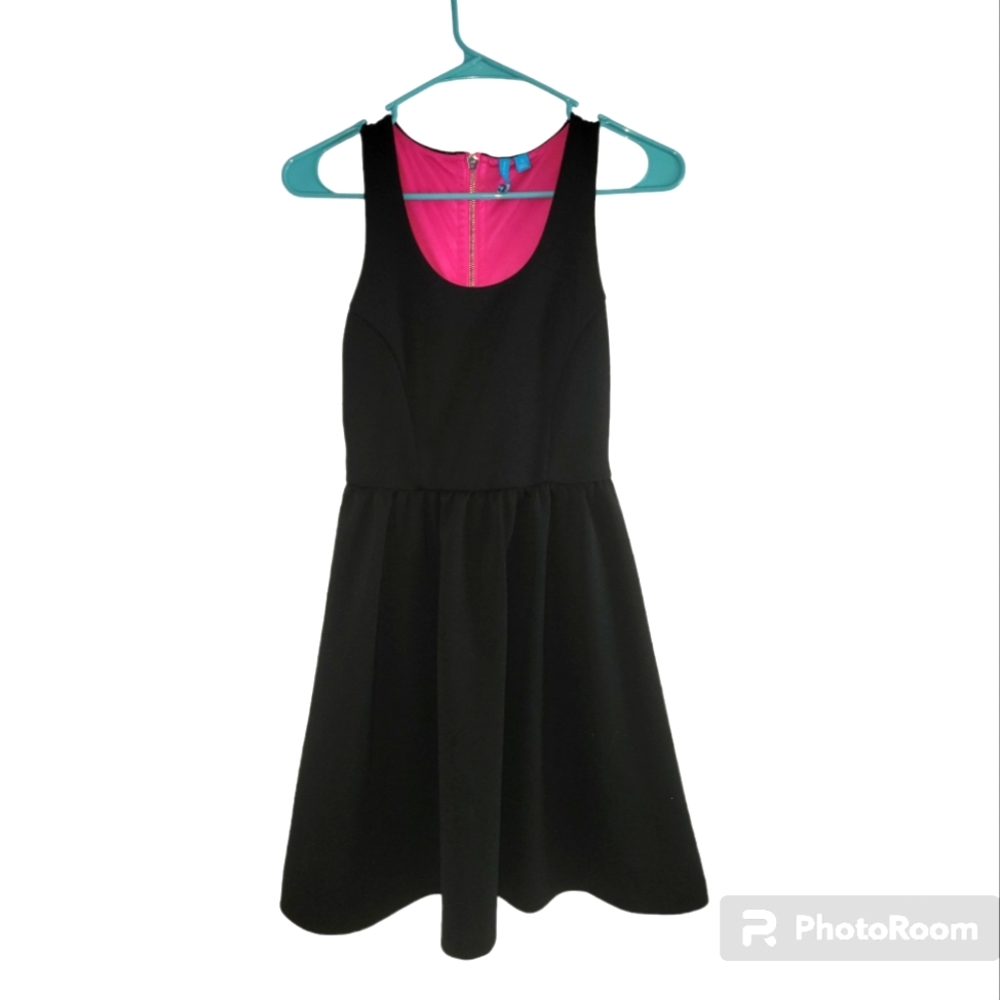 Lamour black and hot pink dress